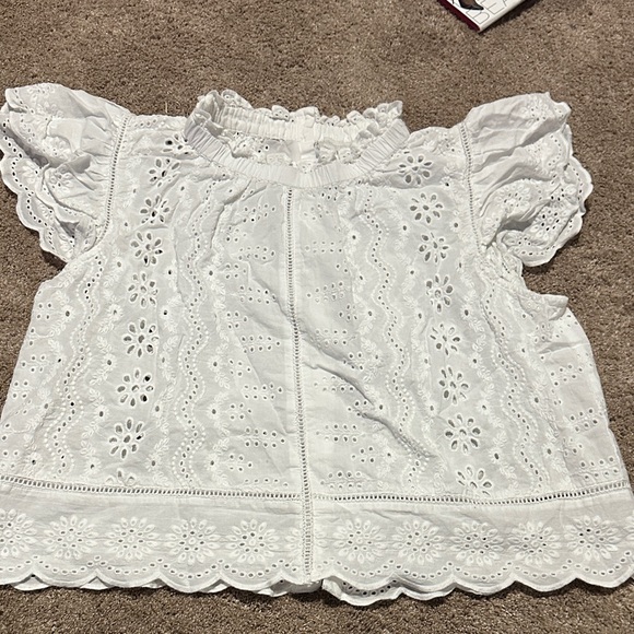 Jennifer & Grace Tops - White Embroidered Blouse